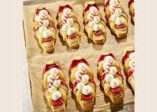 Croissant med polkagrisganache